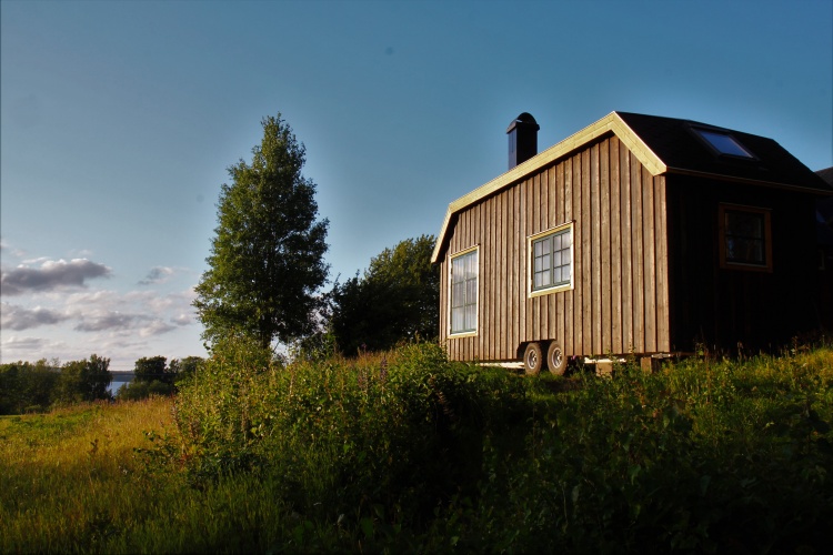 Med familj i ett Tiny House
